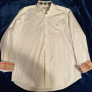 Burberry Mens Large White Button Down